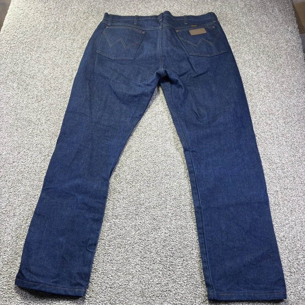 Wrangler Cowboy Cut 13MWZ Jeans Mens 38x31 Blue Dark Wash Classic Bootcut Denim